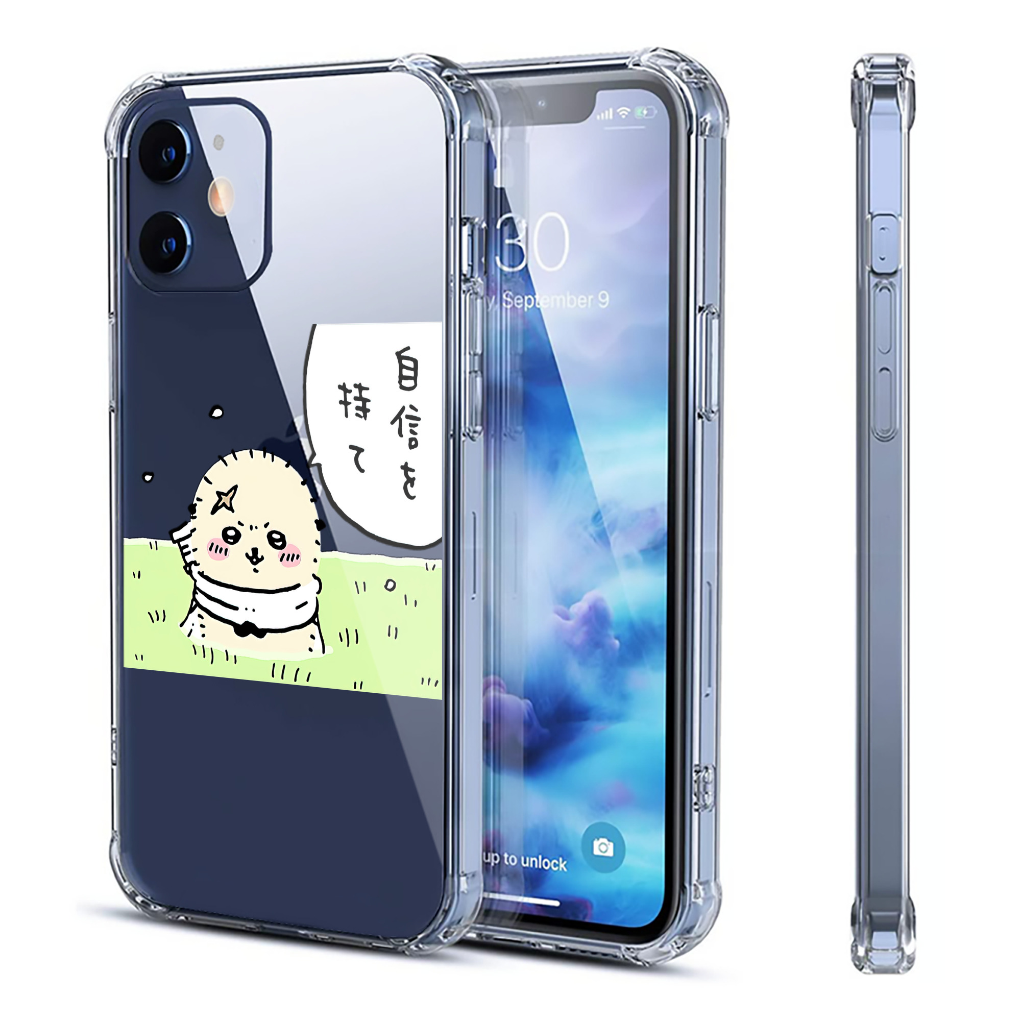 （画像用） ちいかわ ラッコ Chii-kawa Sea otter 【iPhone 12シリーズ対応】透明スマホケース（クリアソフトケース）